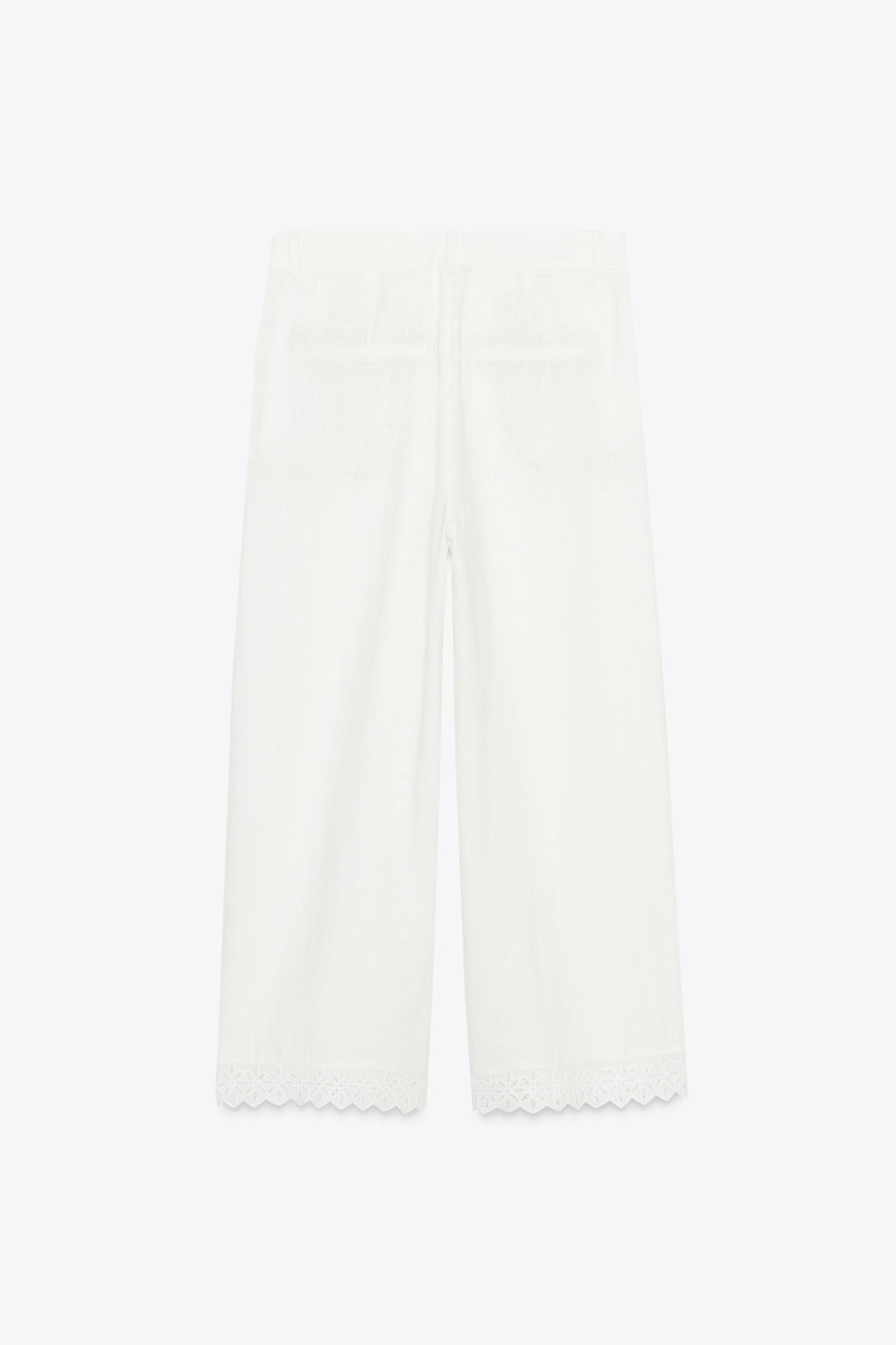 RAMIE TROUSERS WITH LACE TRIM