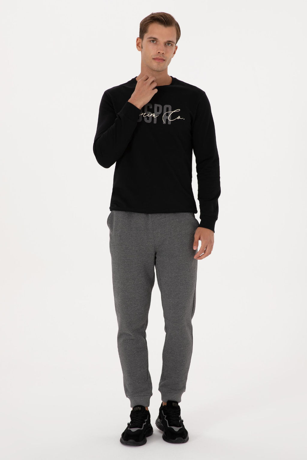 Erkek Antrasit Melanj E_ofman Alt_ Sepette S_rpriz _ndirim - U.s. polo assn фото 3