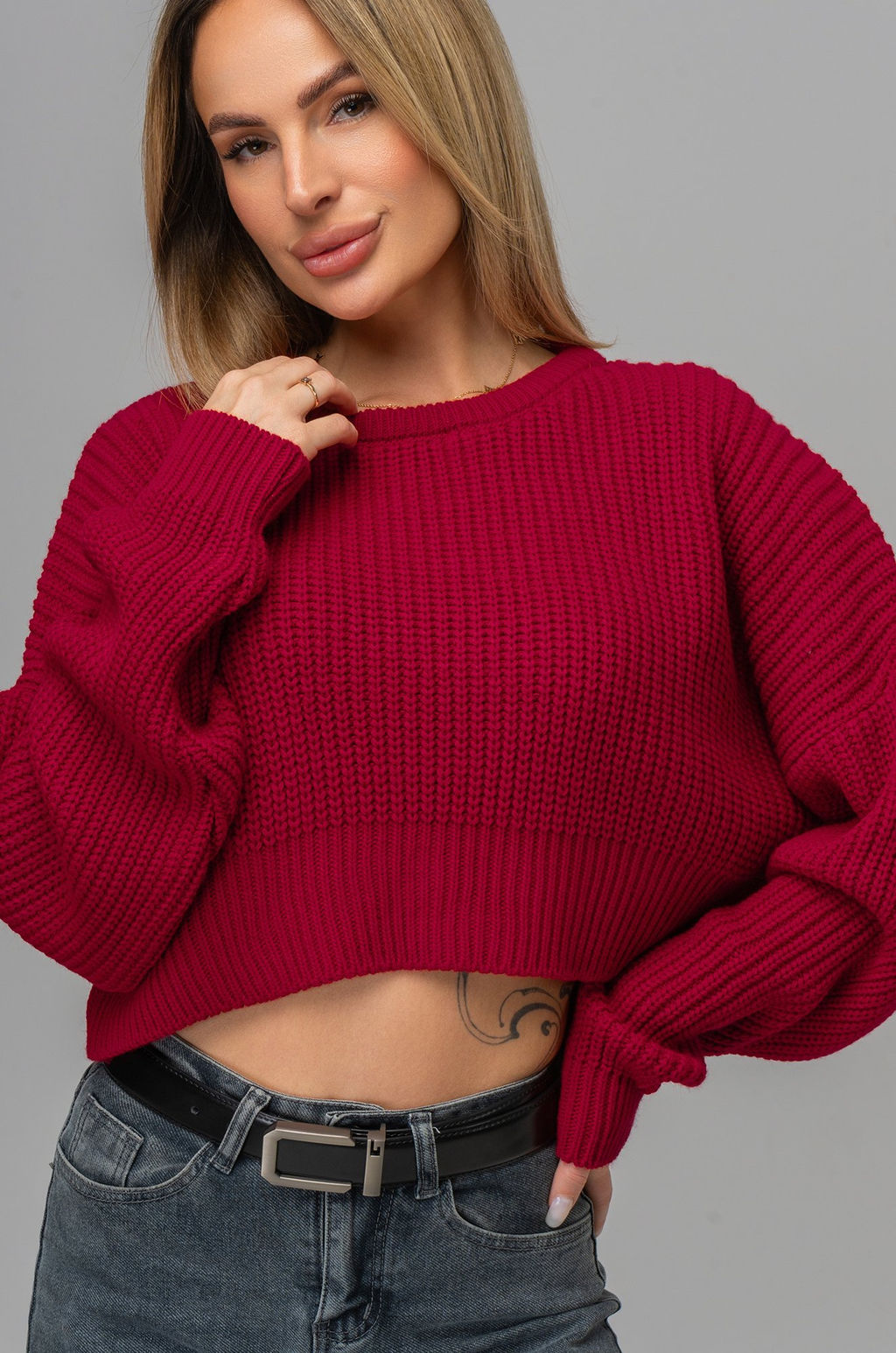 Женский укороченный джемпер оверсайз Happyfox - Happy fox фото 7