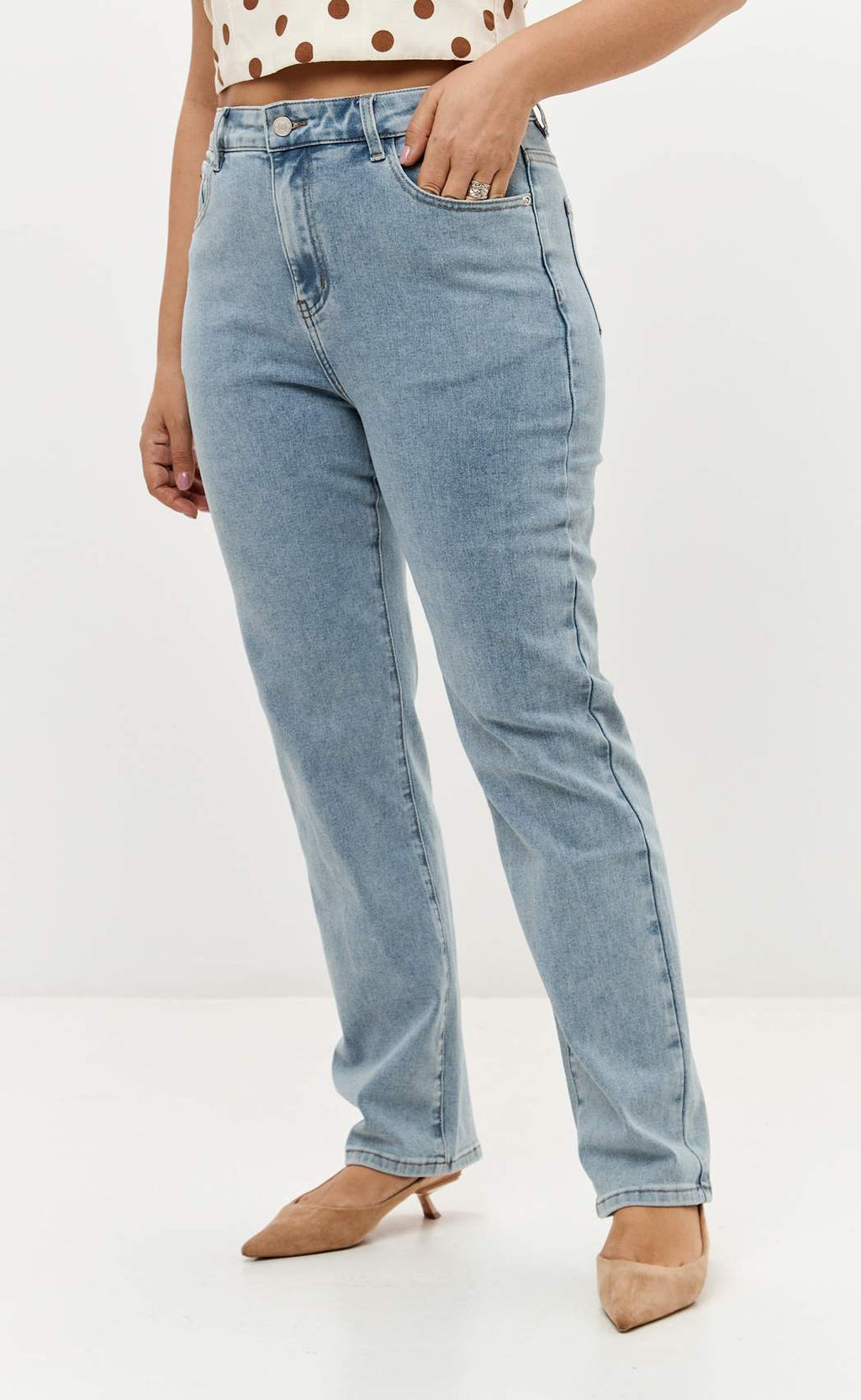 Джинсы F612-01-571E l.blue - Fine joyce фото 7