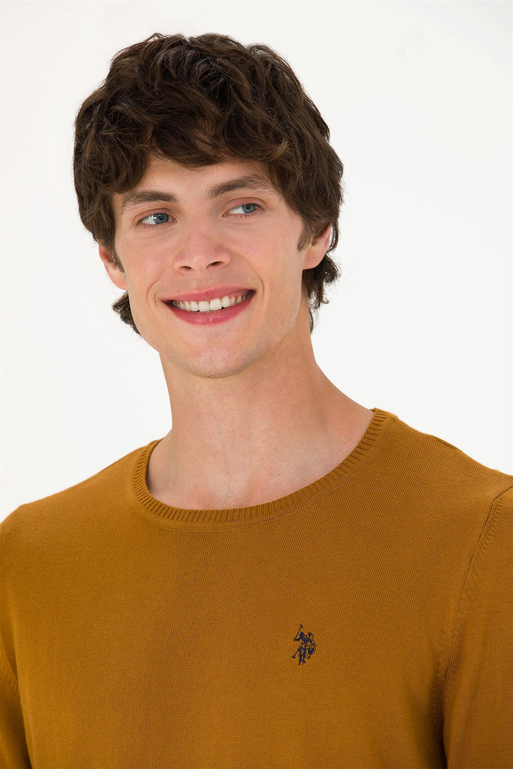 U. S. Polo Assn Мужской базовый свитер кокосового цвета - U.s. polo assn фото 2