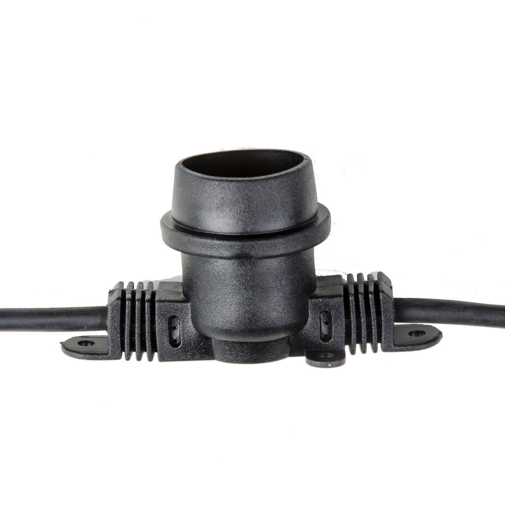 UDL-K110 40/E27/10M IP65 BLACK BELT-LIGHT Гирлянда Белт-лайт, 10 м + 1,5м сетевой шнур. 40 патронов E27, шаг 25см. Чёрная. TM Uniel. - Volpe фото 6