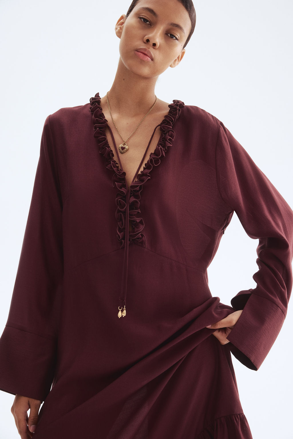 Maxivestido con volantes - H&m фото 4