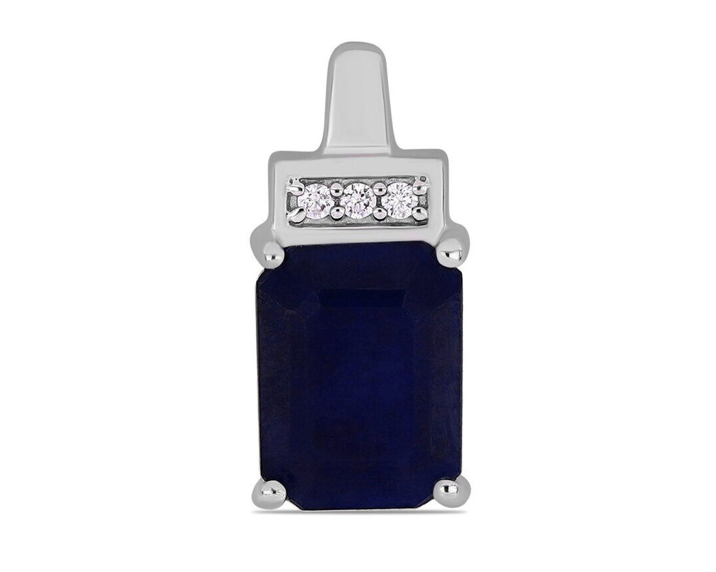 Подвеска, 1 сапфир корунд октагон 6х8 мм/1.70 ct, Харден