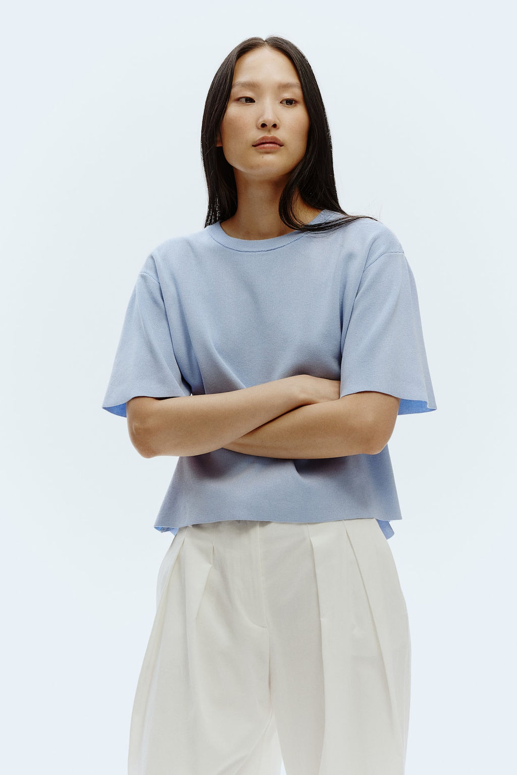 Camiseta en punto fino - H&m фото 2