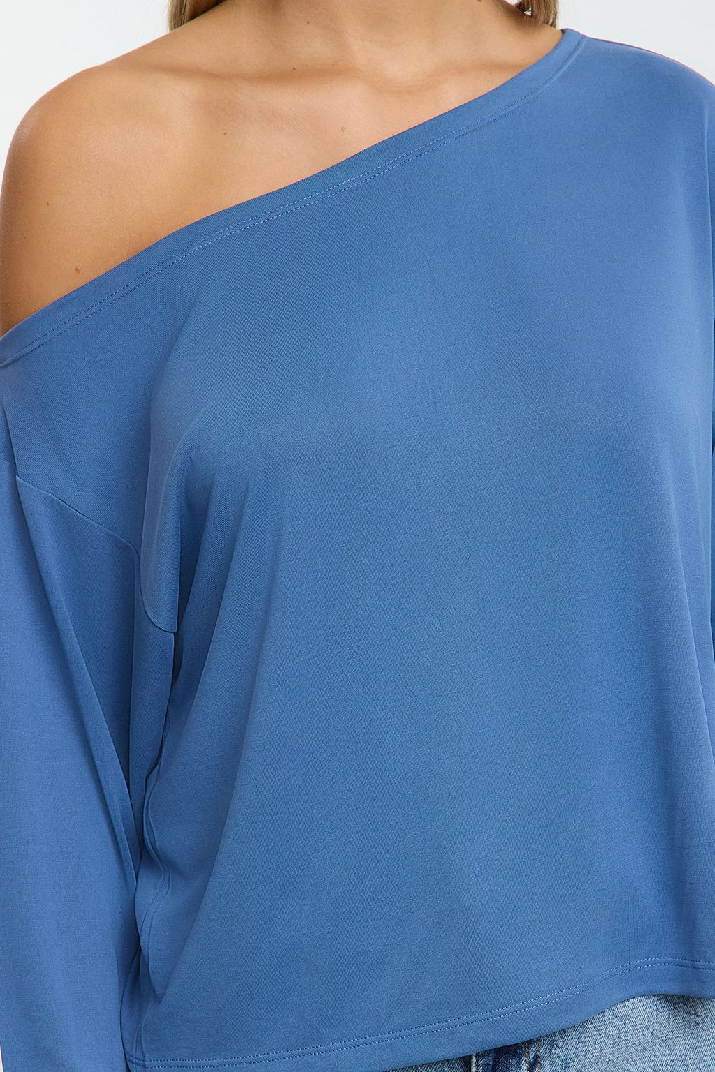 Antrasit Modall? More Sustainable Kay?k Yaka Relaxed/Rahat Kesim Orme Bluz TWOAW25BZ00282 - Trendyolmilla фото 4