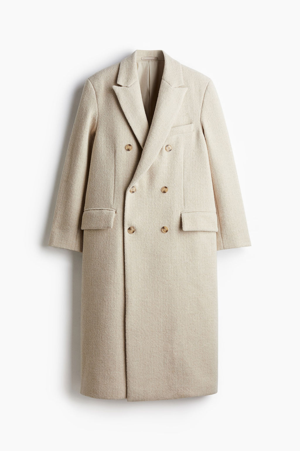 Abrigo de doble botonadura en mezcla de lana - H&m фото 5