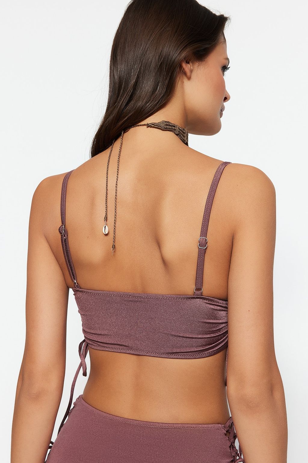 TRENDYOLMILLA Siyah Straplez Tunelli Bikini Ustu TBESS22BU0046 фото 23