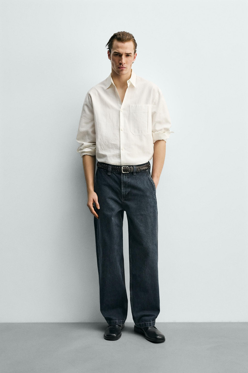 DENIM CHINO TROUSERS - Zara фото 11