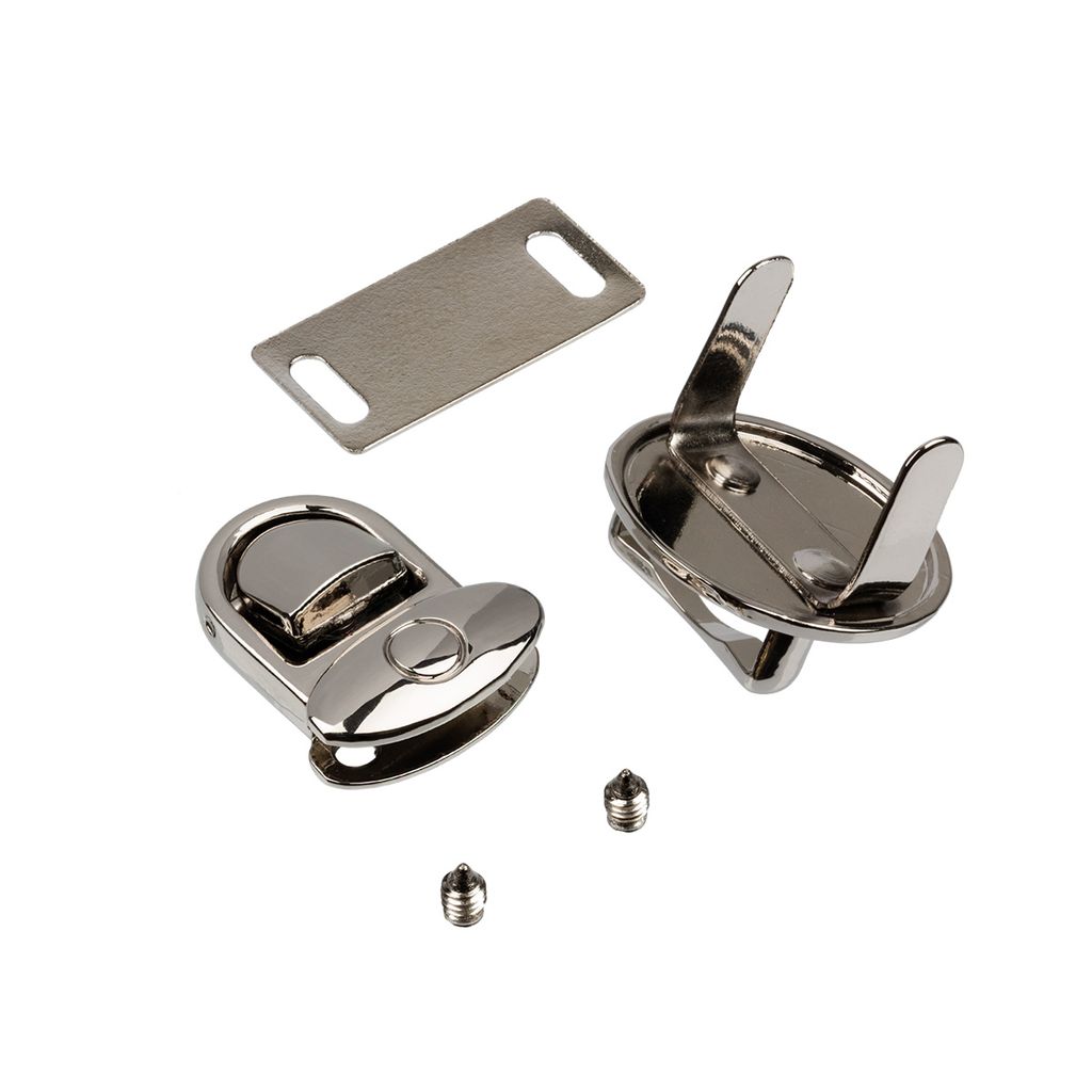 Gamma LBZ-10N замок для сумки 25 х 22 мм в пакете с картонным еврослотом 5 x 1 шт. под никель