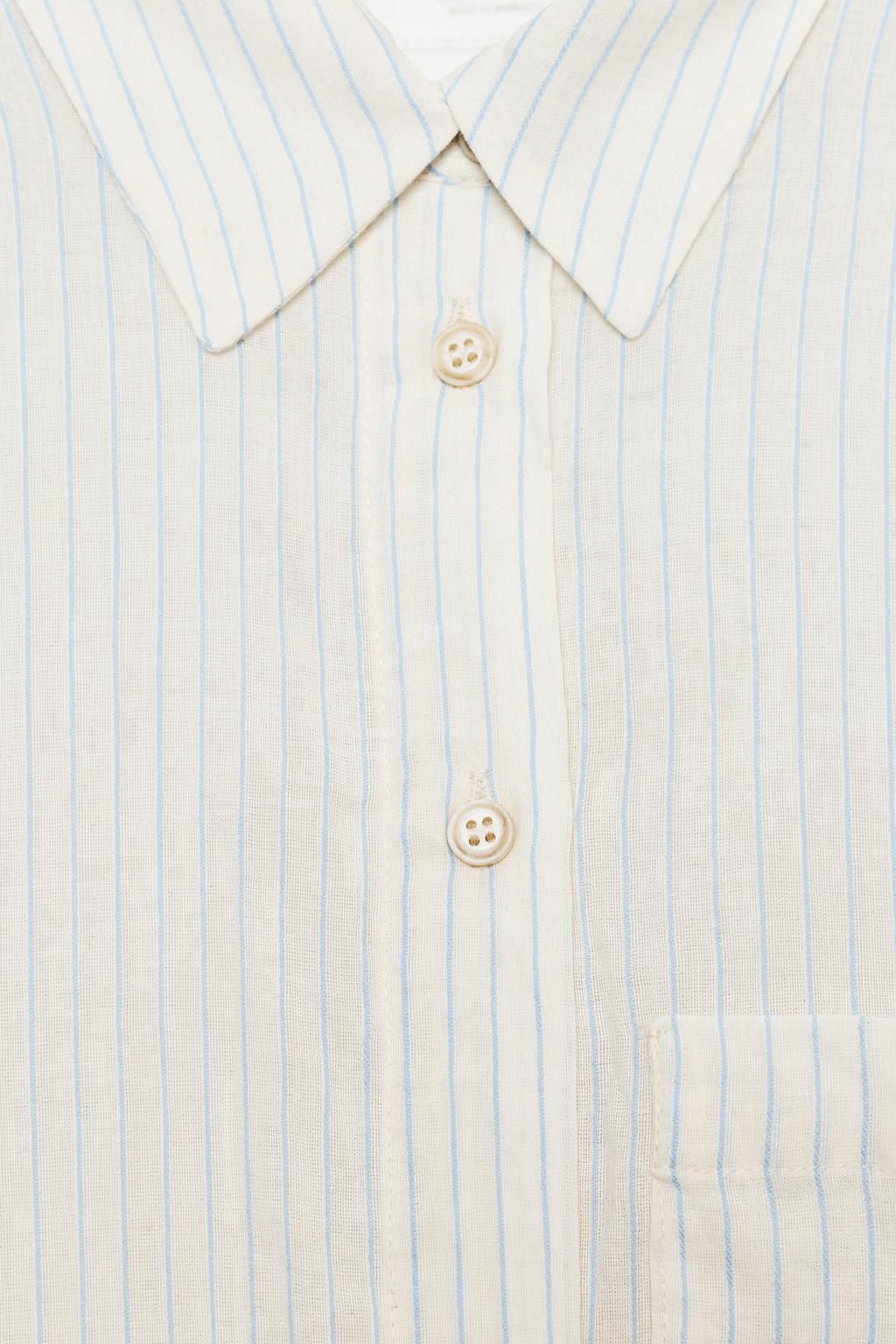 ZW COLLECTION STRIPED CRINKLED SHIRT - Zara фото 4