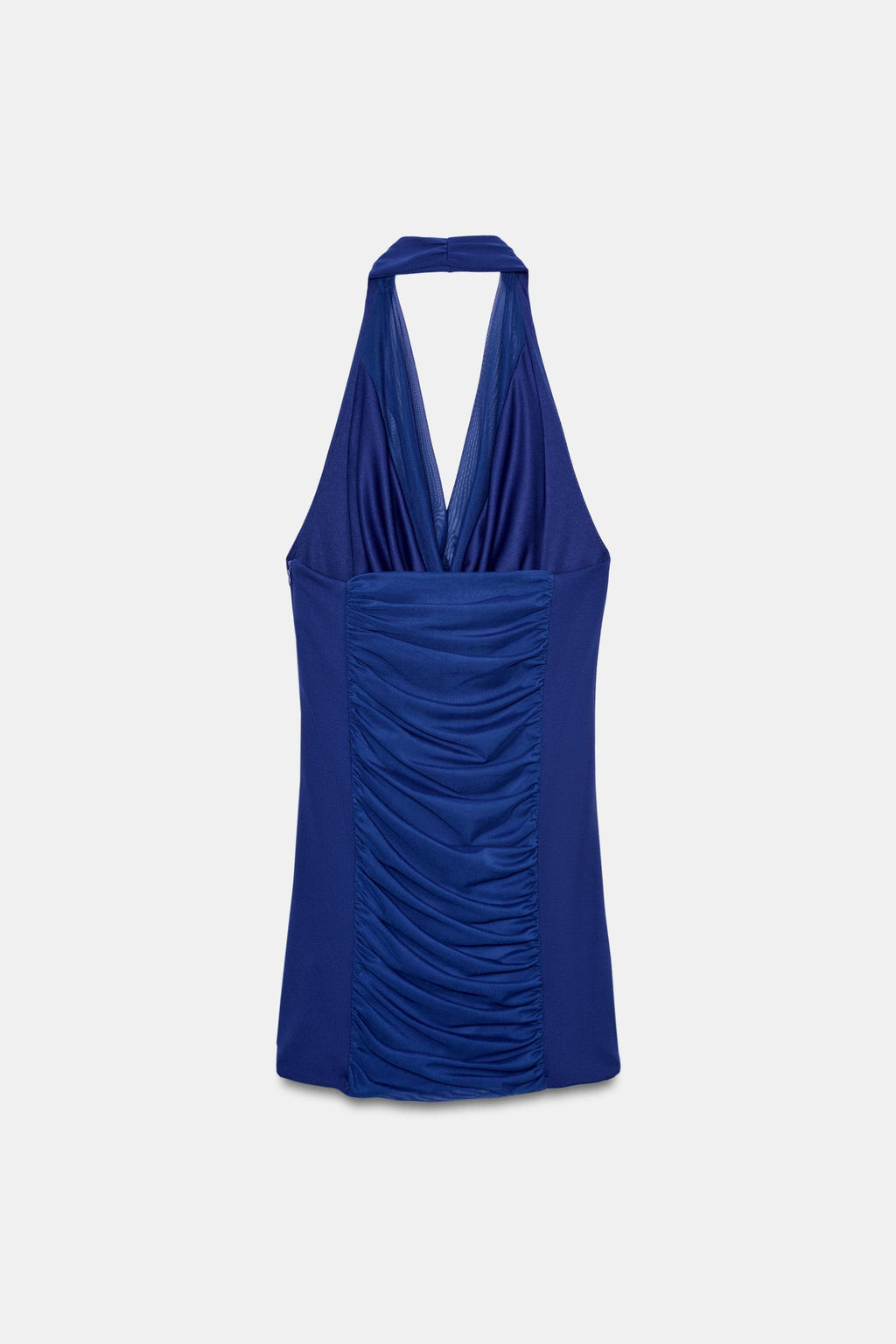 VESTIDO HALTER COMBINADO TUL / Azul tinta - Zara фото 5