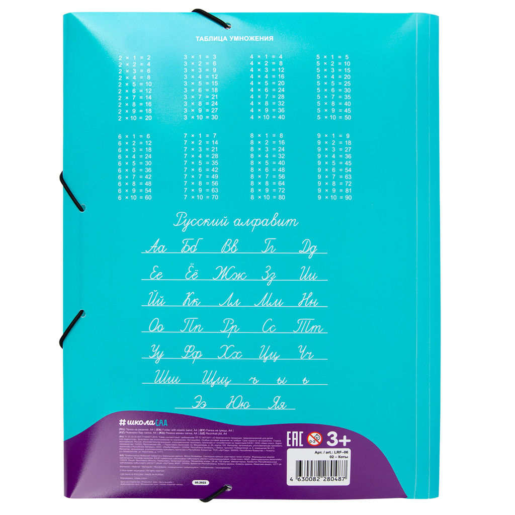 Лео Учись Папка на резинке A4 LRF-06 450 мкм 35 мм песок 5 шт. 02-Коты