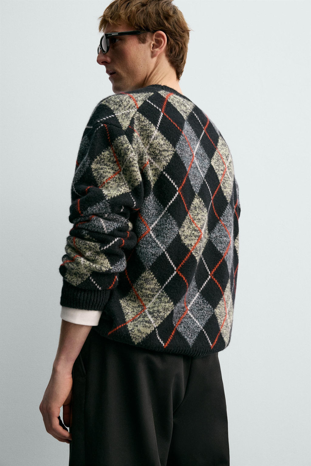 ARGYLE JUMPER 100% CASHMERE AARON LEVINE X ZARA фото 7