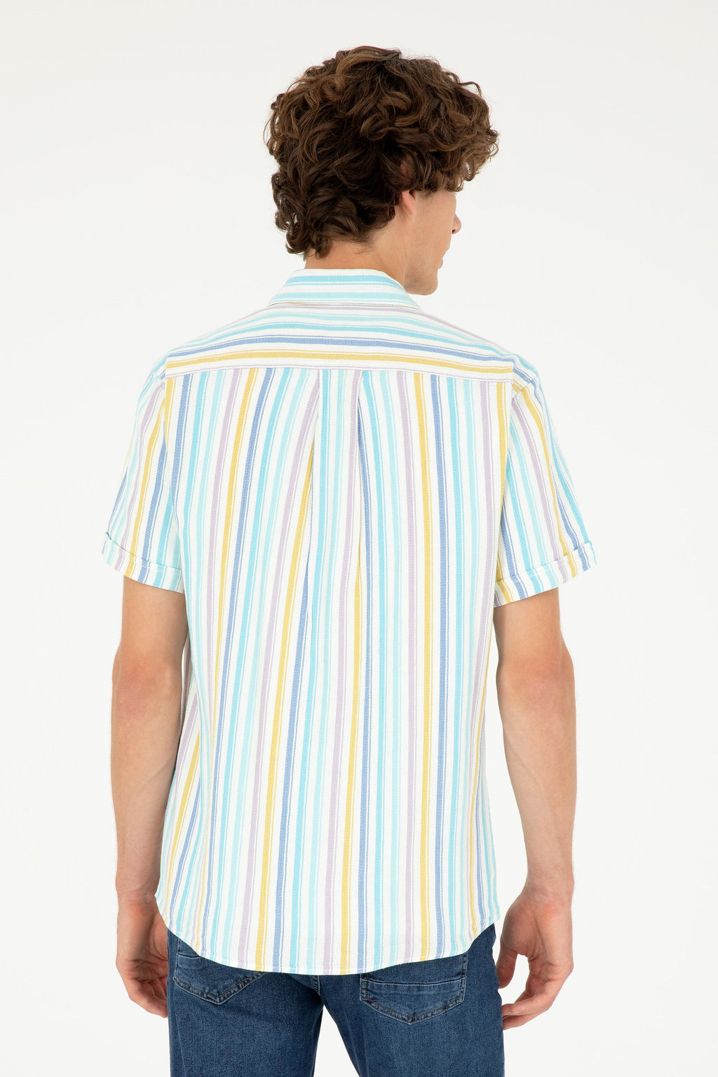 Мужская темно-синяя рубашка с коротким рукавом Неожиданная скидка в корзине - U.s. polo assn фото 5