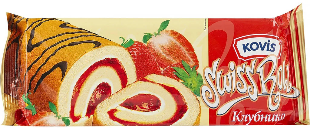 Рулет " Kovis" клубника 175гр/Раменский/331/