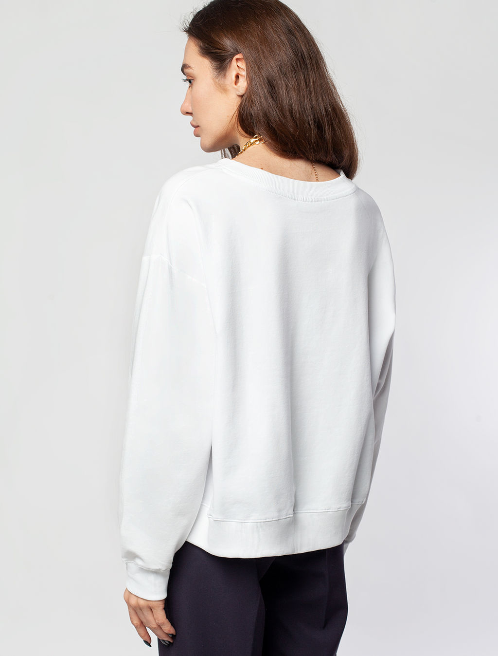 Свитшот из тонкого футера с эластаном