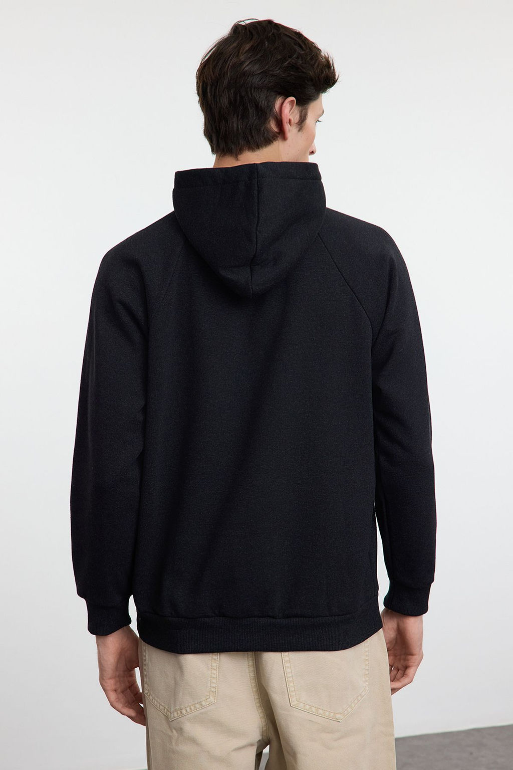 TRENDYOL MAN Bej Unisex Oversize/Genis Kesim Reglan Kol Sloganl? Kapusonlu Sweatshirt TMNAW25SW00156 - Trendyolmilla фото 24
