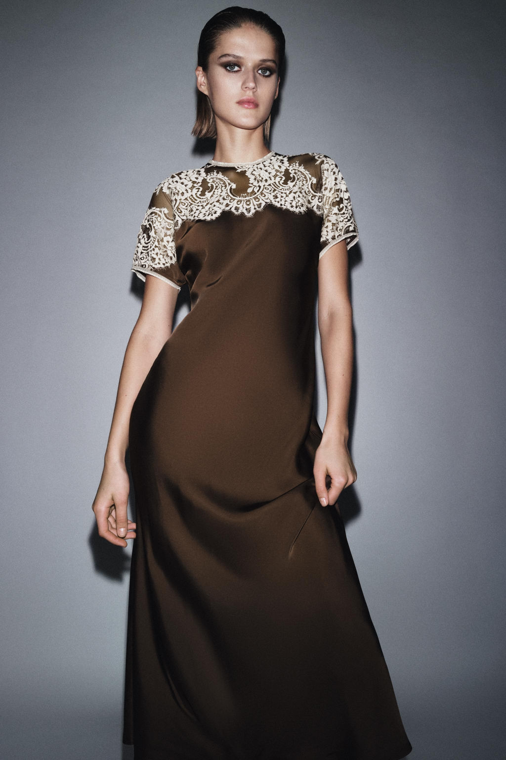 ZW COLLECTION LIMITED EDITION SATIN LACE DRESS