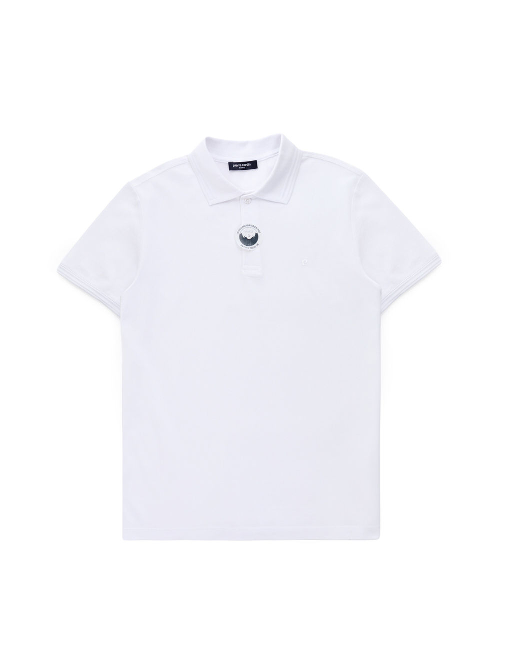 Beyaz Slim Fit %100 Pamuk K_vr_lmaz D__meli Polo Yaka Basic Ti__rt