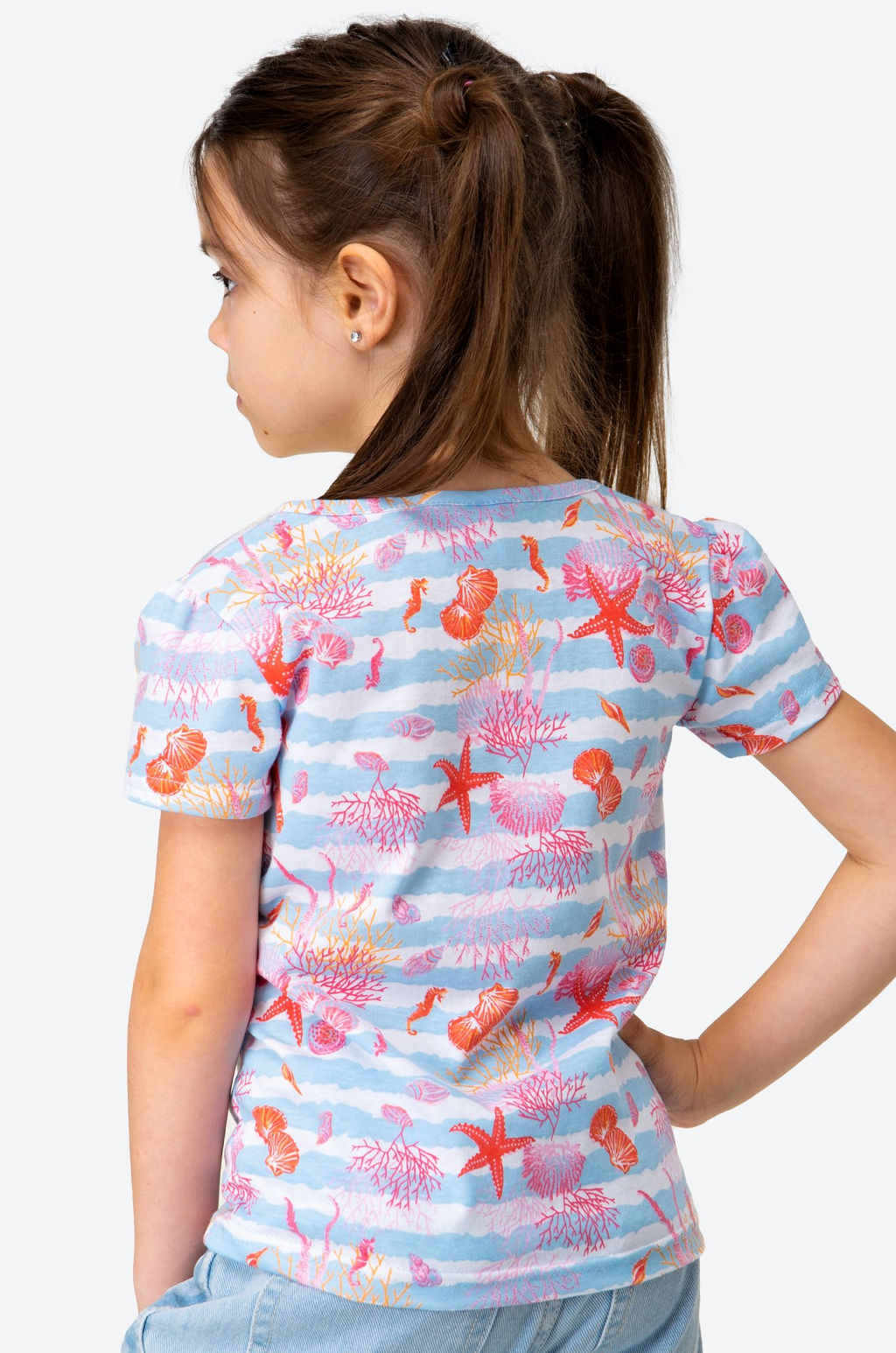 Хлопковая футболка для девочки Happy Fox фото 5