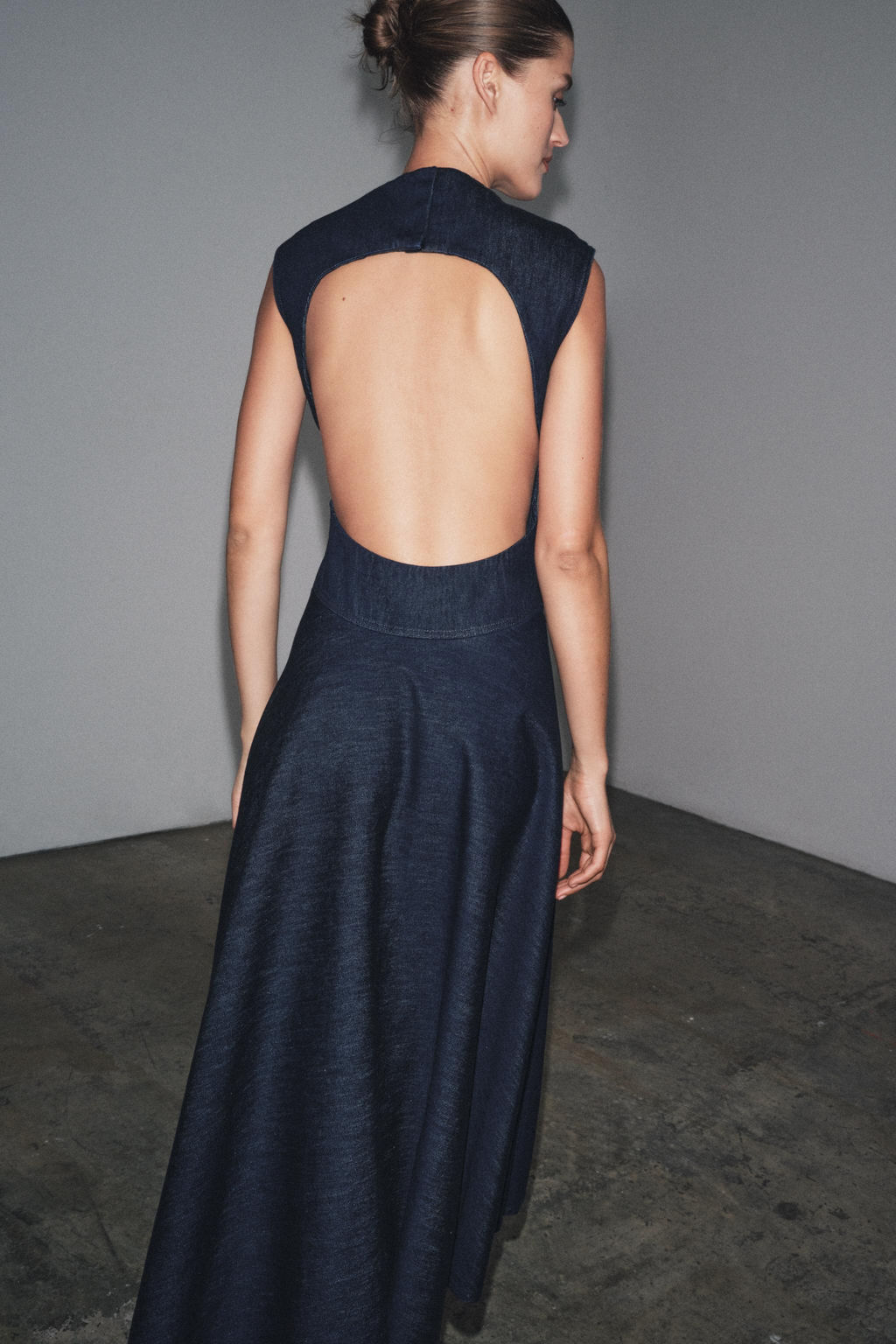 ZW COLLECTION DENIM MIDI DRESS - Zara фото 12