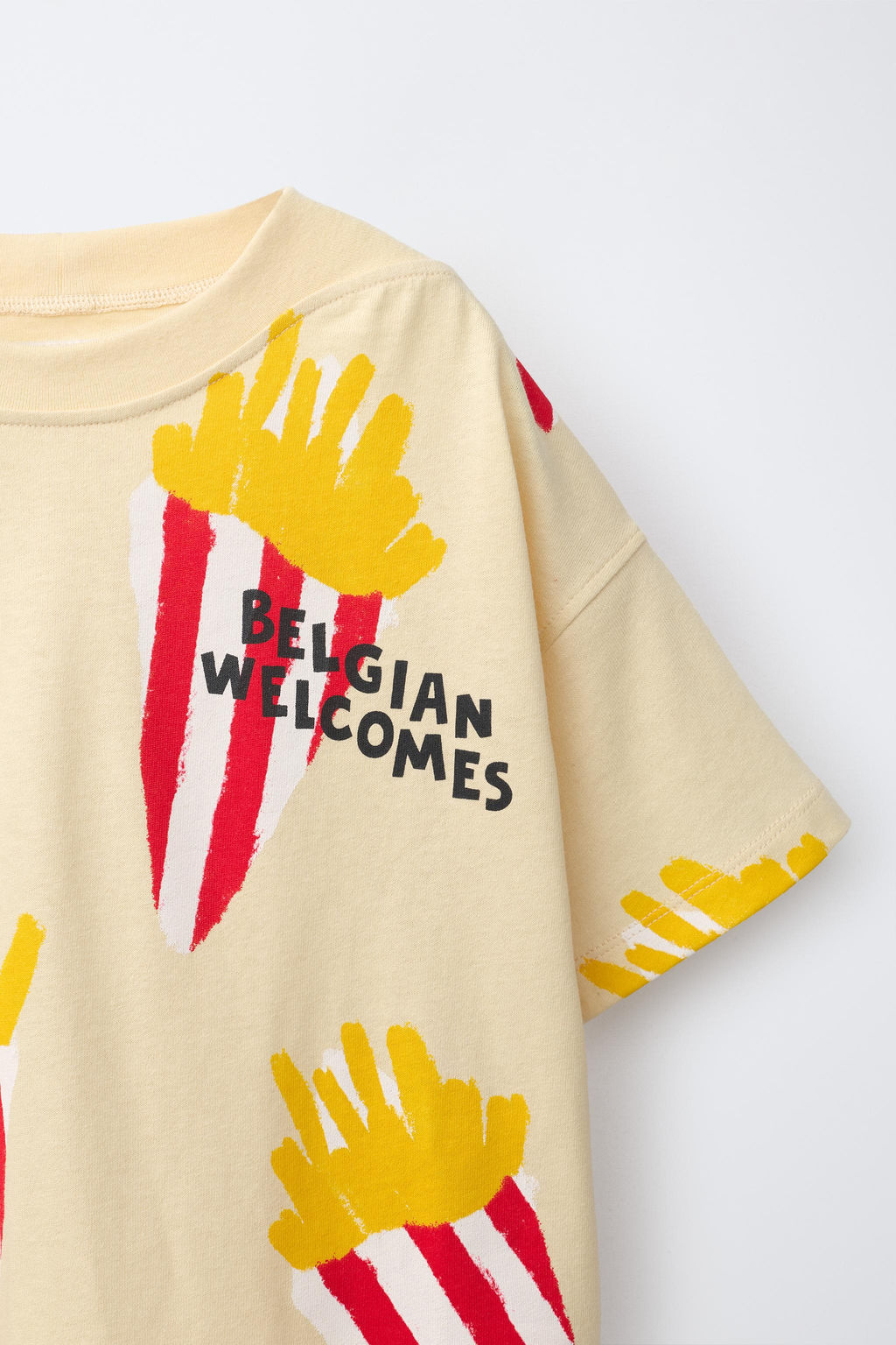 CAMISETA ESTAMPADO PATATAS FRITAS / Amarillo