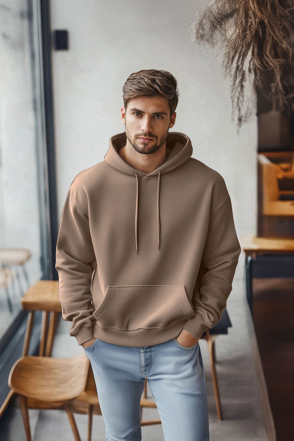 TRENDYOL MAN Vizon Basic Regular/Normal Kesim Kapusonlu Ici Polarl? Kanguru Cepli Sweatshirt TMNAW20SW0163 - Trendyolmilla фото 23