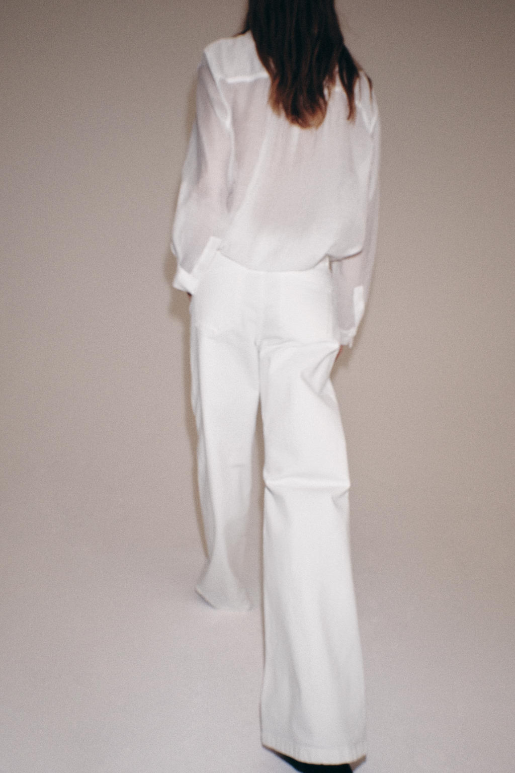 CAMISA PA?UELO ZW COLLECTION / Blanco - Zara фото 3