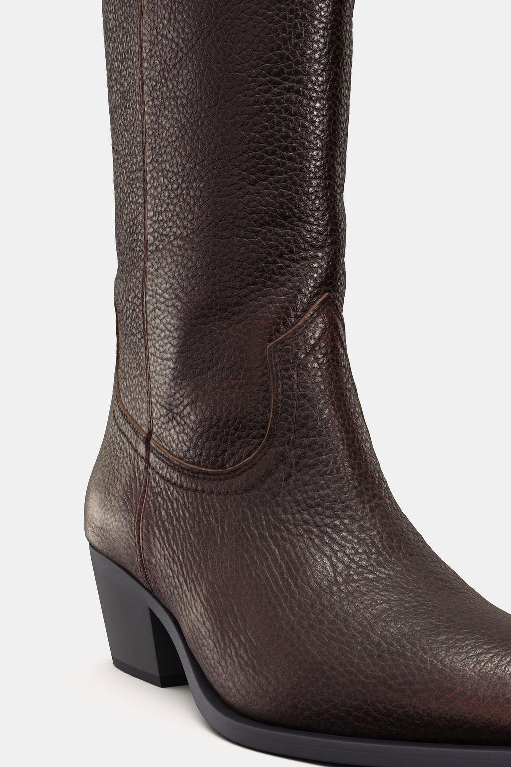 LEATHER KNEE-HIGH BOOTS