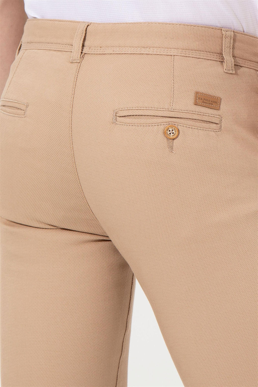 U. S. Polo Assn Мужские брюки песочного цвета из парусины - U.s. polo assn фото 14