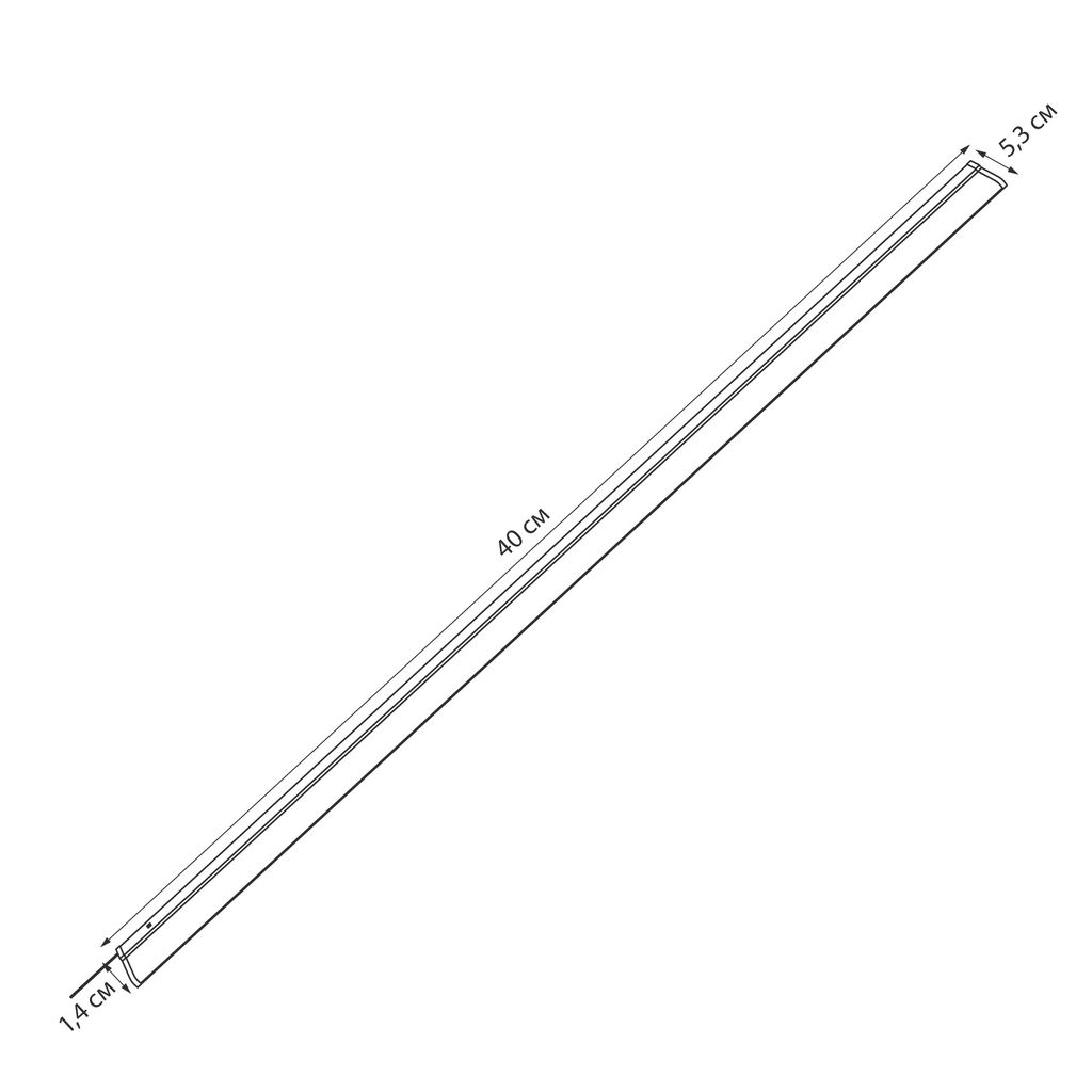 ULI-F41-9,5W4200K/DIM SENSOR IP20 SILVER Панель линейная светодиодная ультратонкая, с бесконтактным выключателем, диммер.600х53х14мм. 540Lm. Серебристый. ТМ Uniel