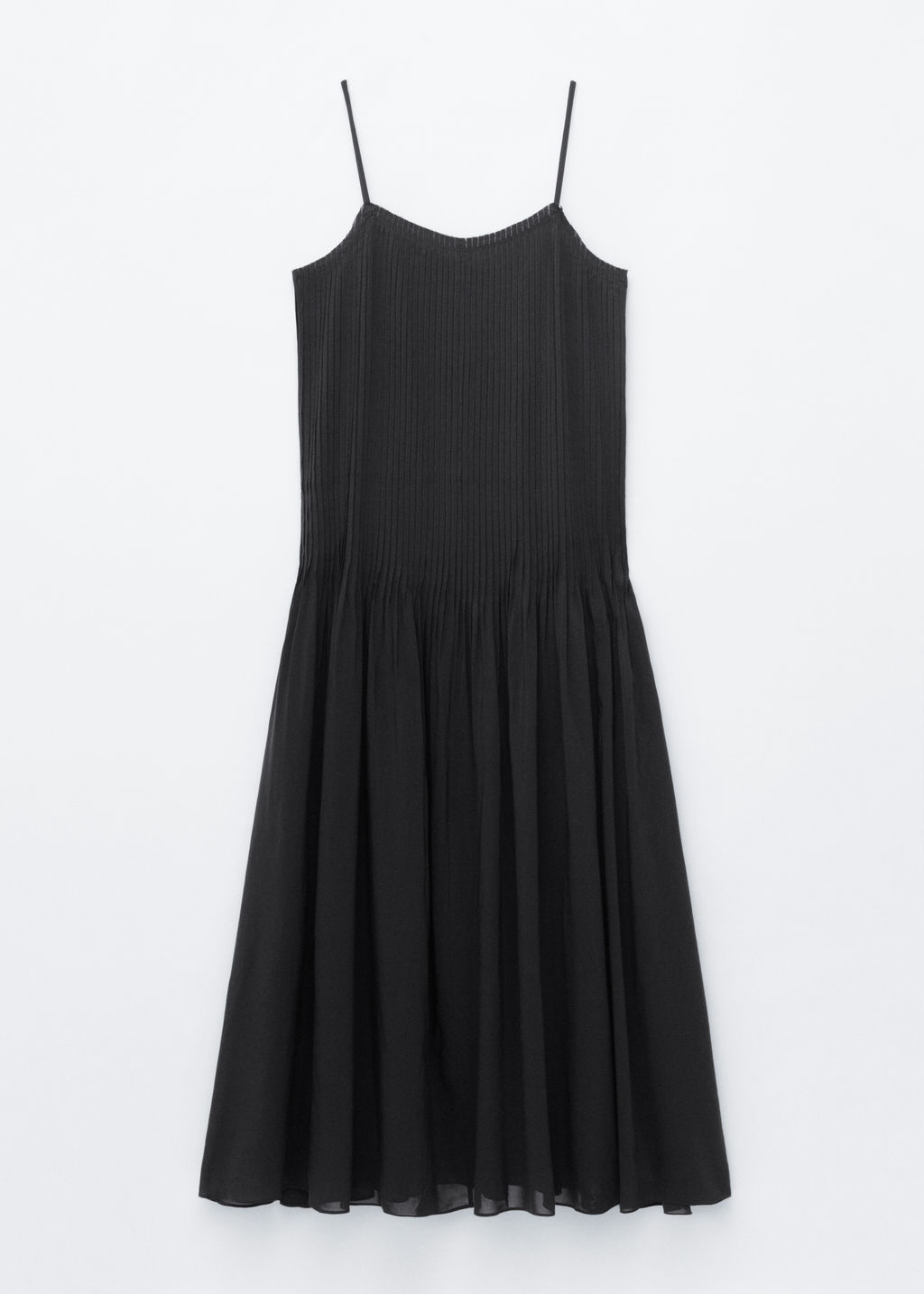 Maxivestido con corpi?o plisado
