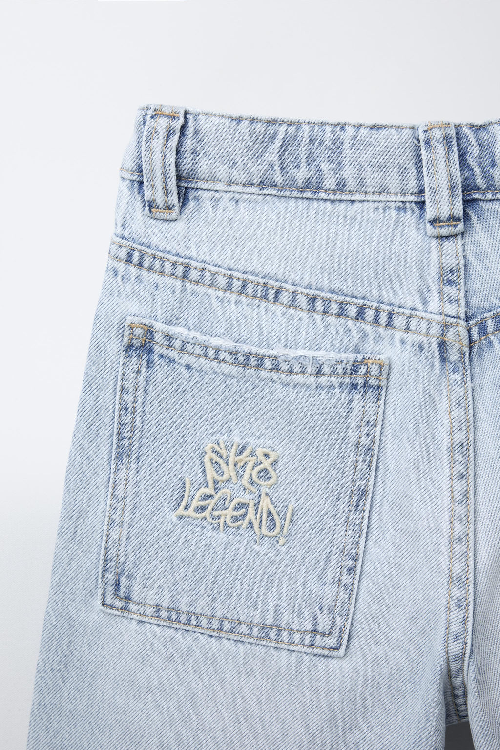RELAXED BAGGY DENIM BERMUDA SHORTS - Zara фото 5