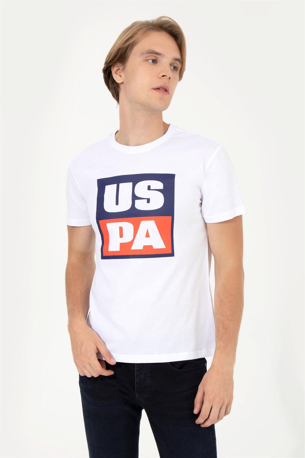 U. S. Polo Assn Мужская белая футболка с круглым вырезом - U.s. polo assn фото 8