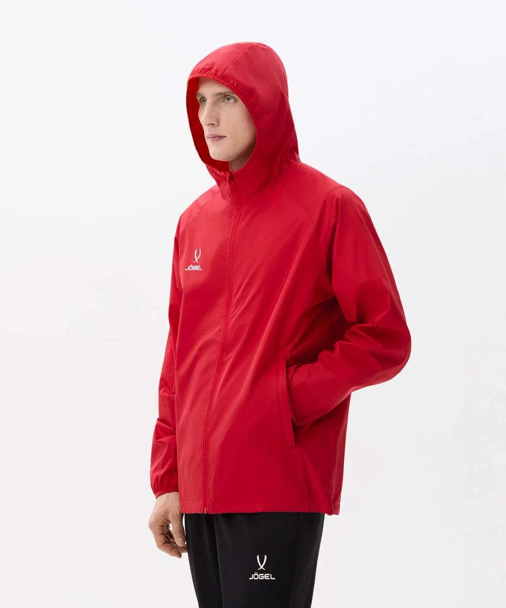 Куртка ветрозащитная JOGEL CAMP Rain Jacket, красный, детский  фото 8