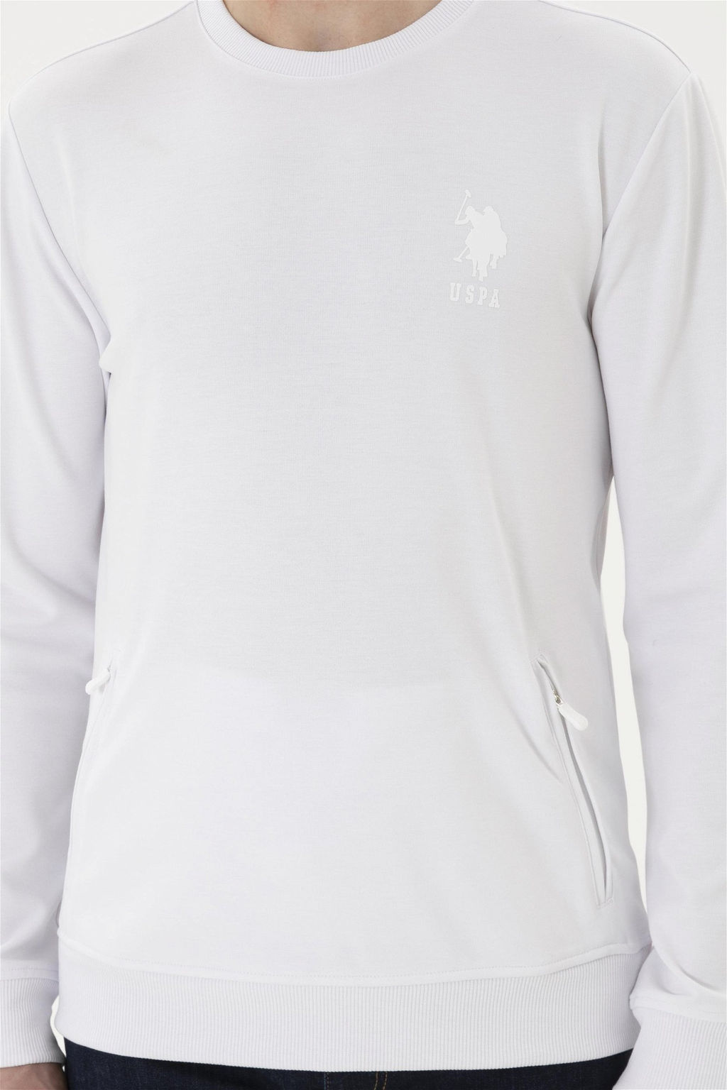 Мужской белый свитшот - U.s. polo assn фото 6