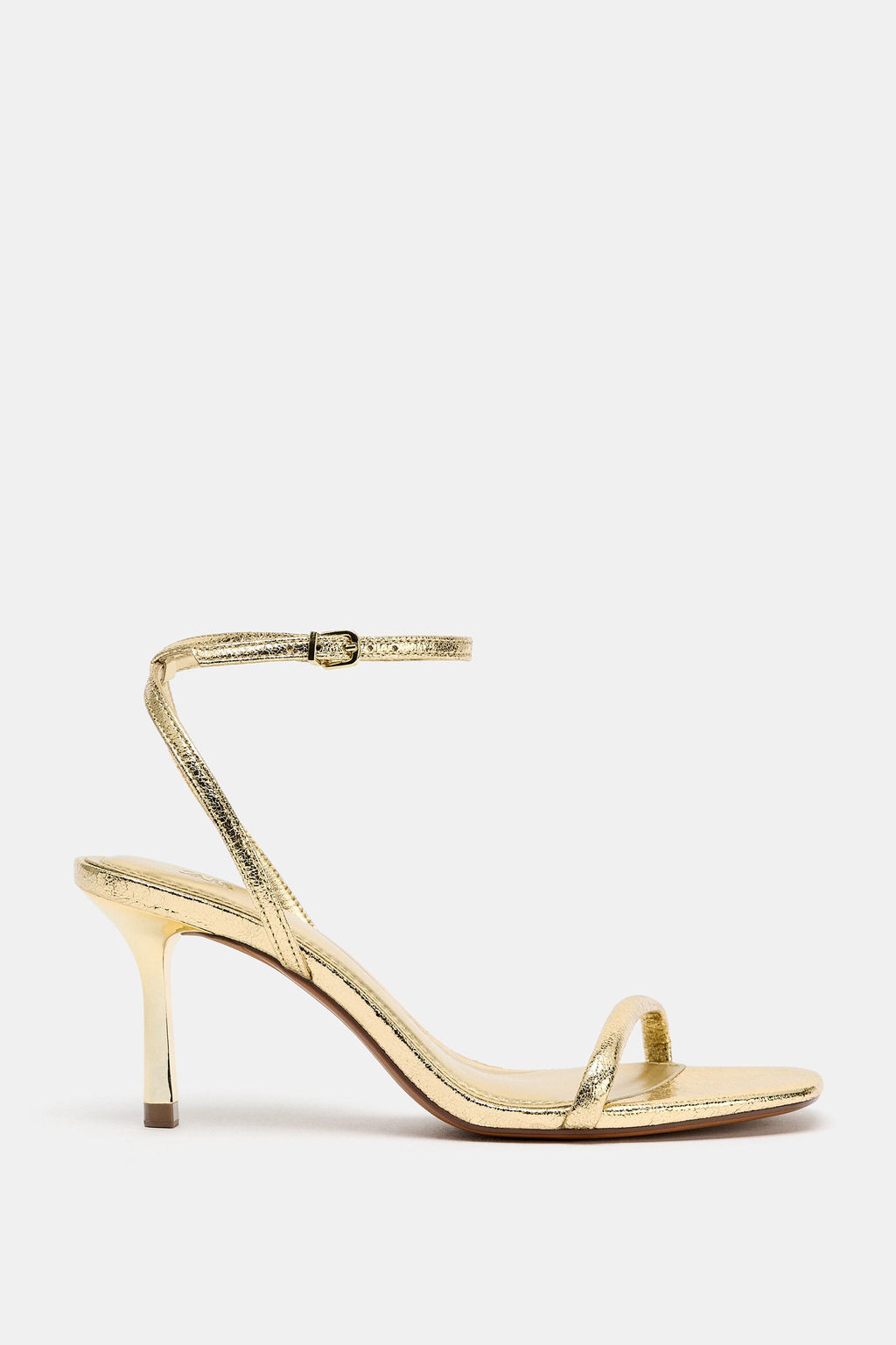 SANDALIA TAC?N EFECTO METALIZADO / Oro - Zara фото 3