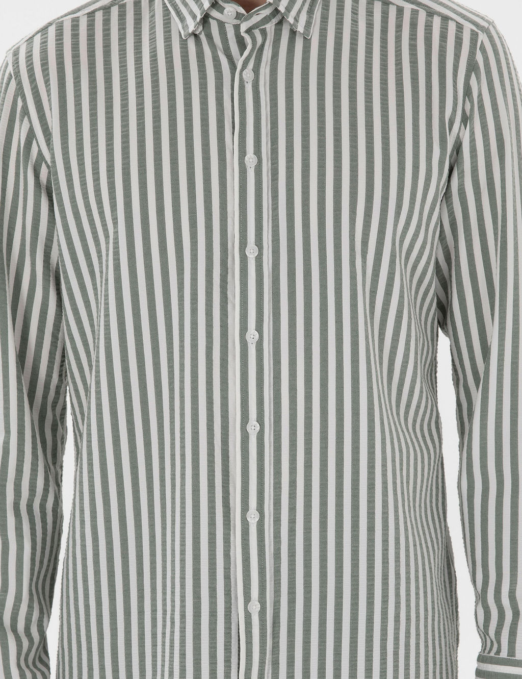 Haki Regular Fit _izgili Uzun Kollu G_mlek - Pierre cardin фото 6