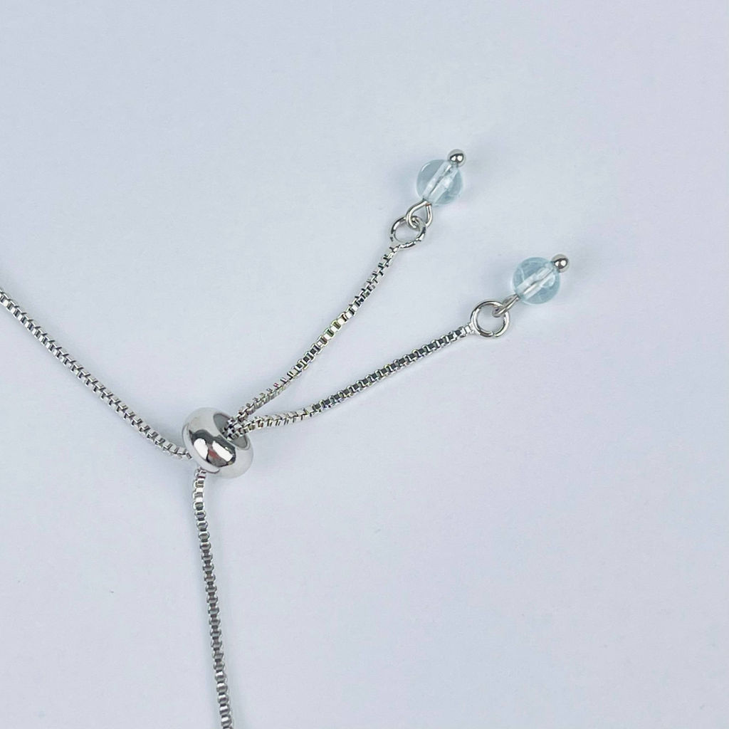 Браслет регулируемый из голубого Топаза от 16 см