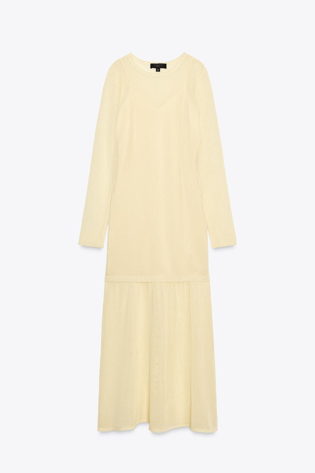 DOUBLE LAYER KNIT DRESS - Zara фото 6