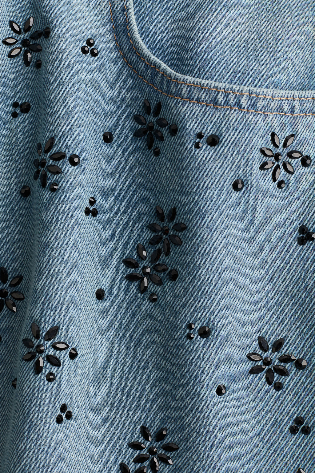 Minifalda denim con strass - H&m фото 9