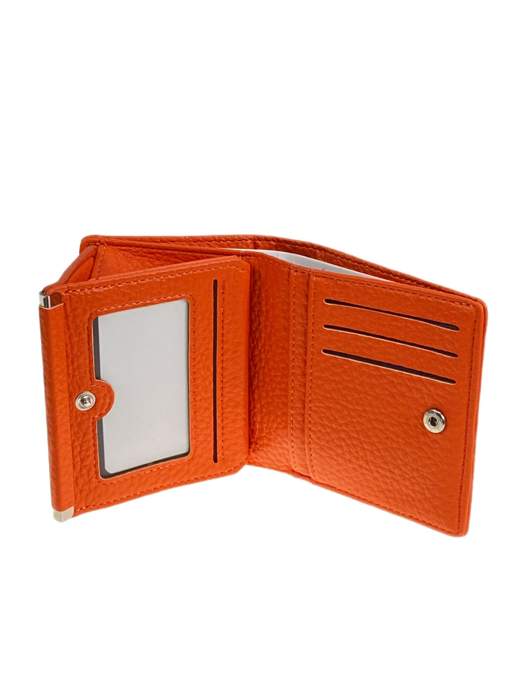 Женский кошелёк из натуральной кожи, цвет оранжевый - Greta фото 2