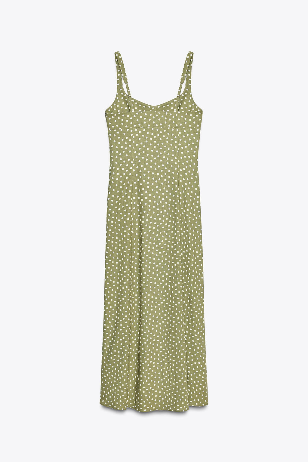 POLKA DOT LINEN BLEND MIDI DRESS - Zara фото 17