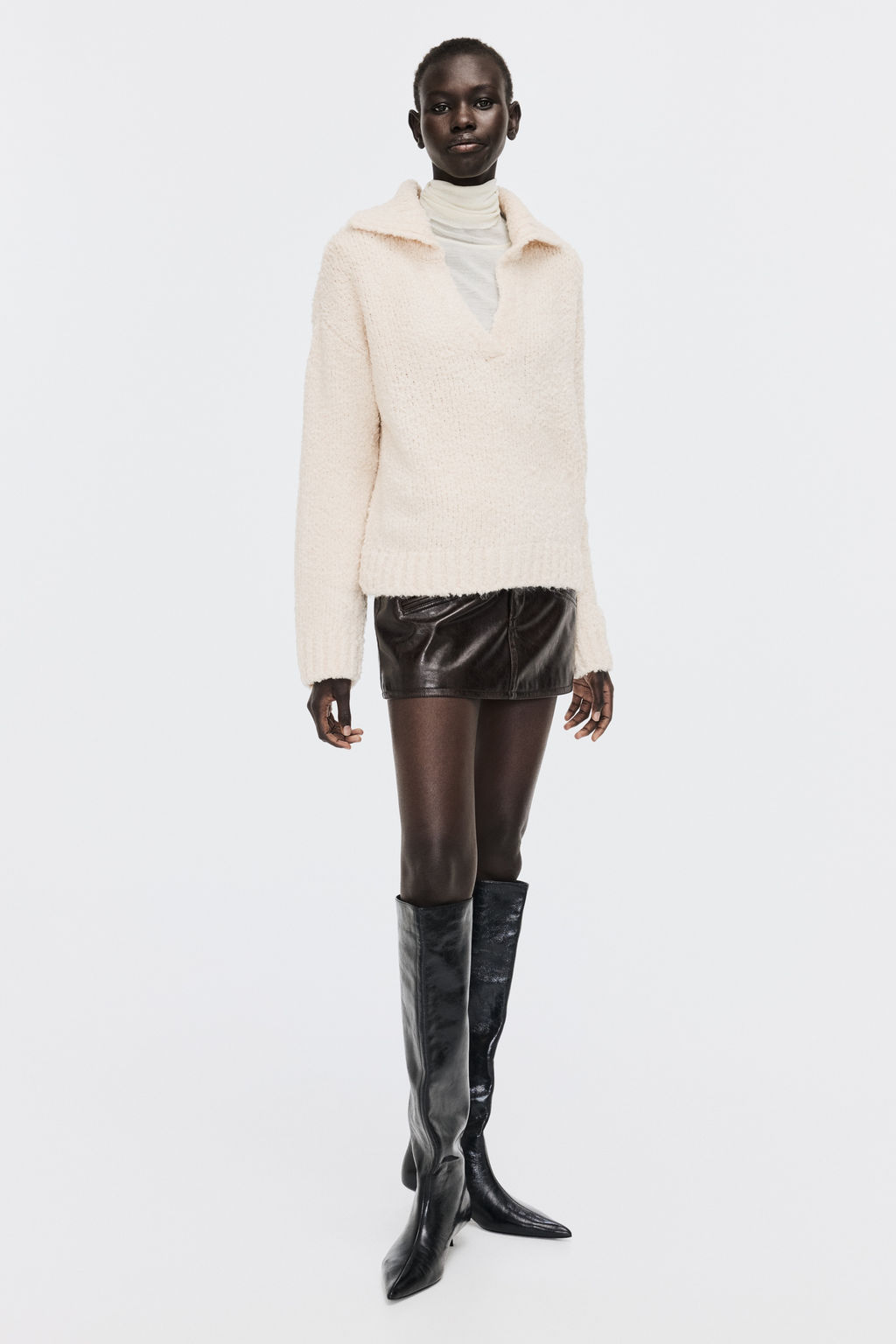 Jersey oversize con cuello - H&m фото 5