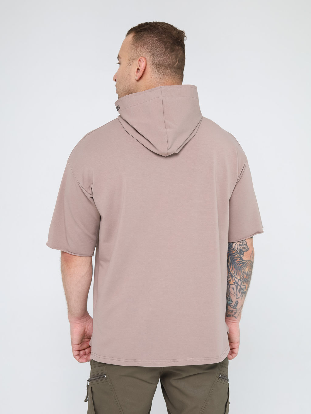 Футболка oversize c капюшоном Caribou Ф2 NeP (тауп) фото 4