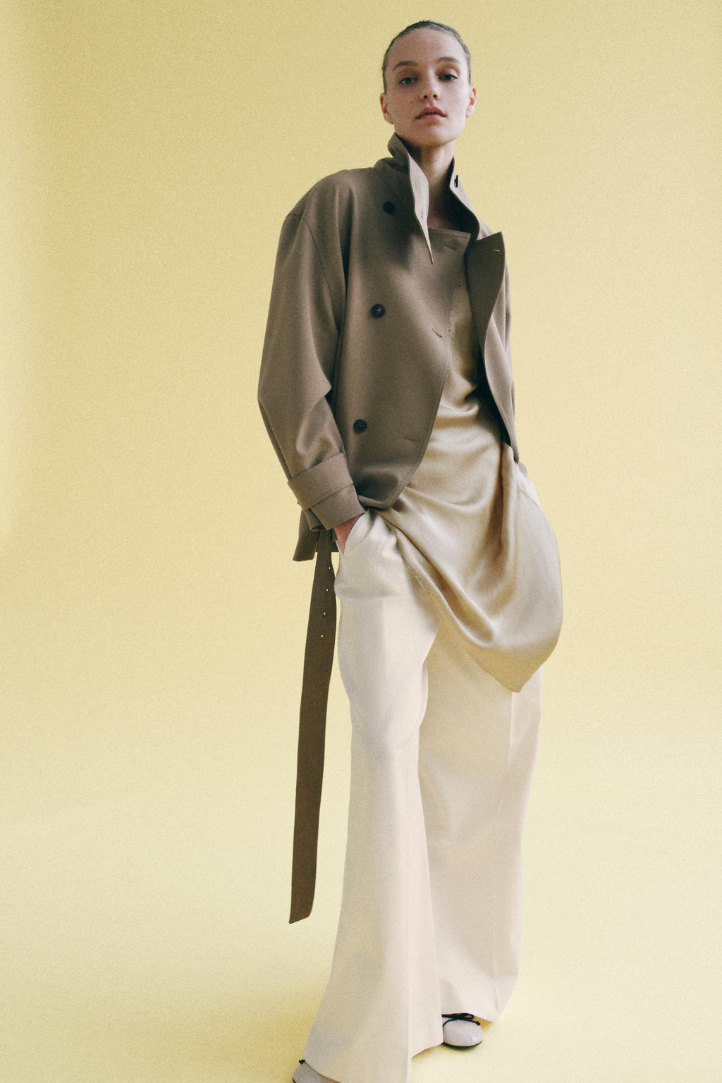 ZW COLLECTION FLOWING JACKET WITH BELT - Zara фото 10