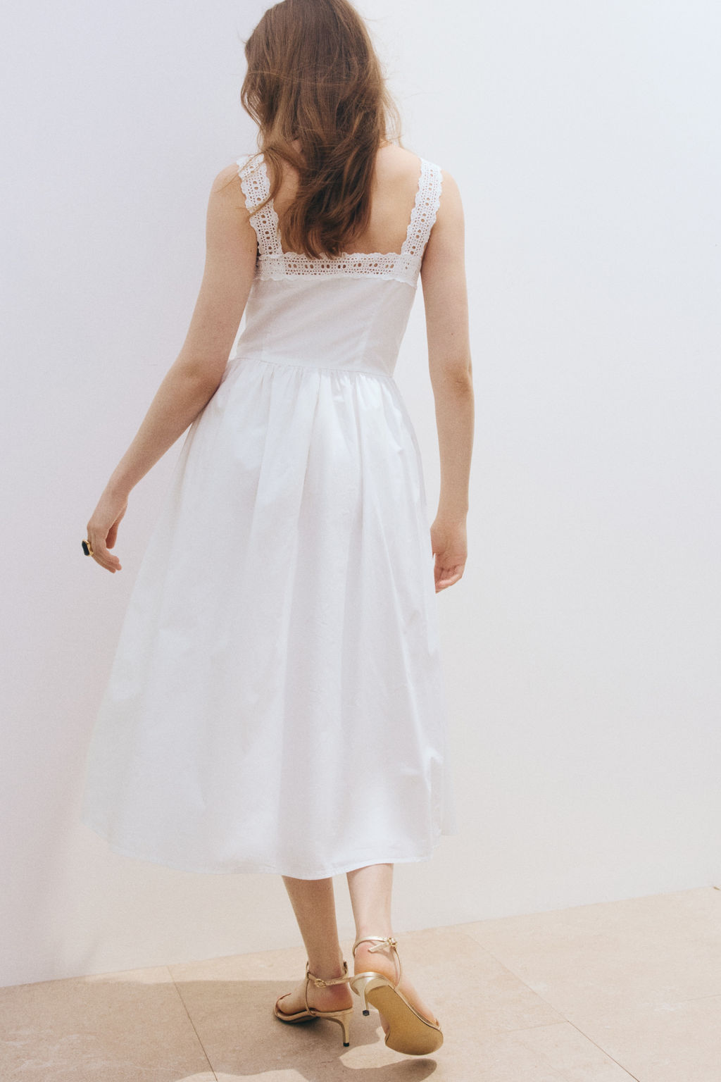 Vestido de algod?n con bordado ingl?s - H&m фото 5