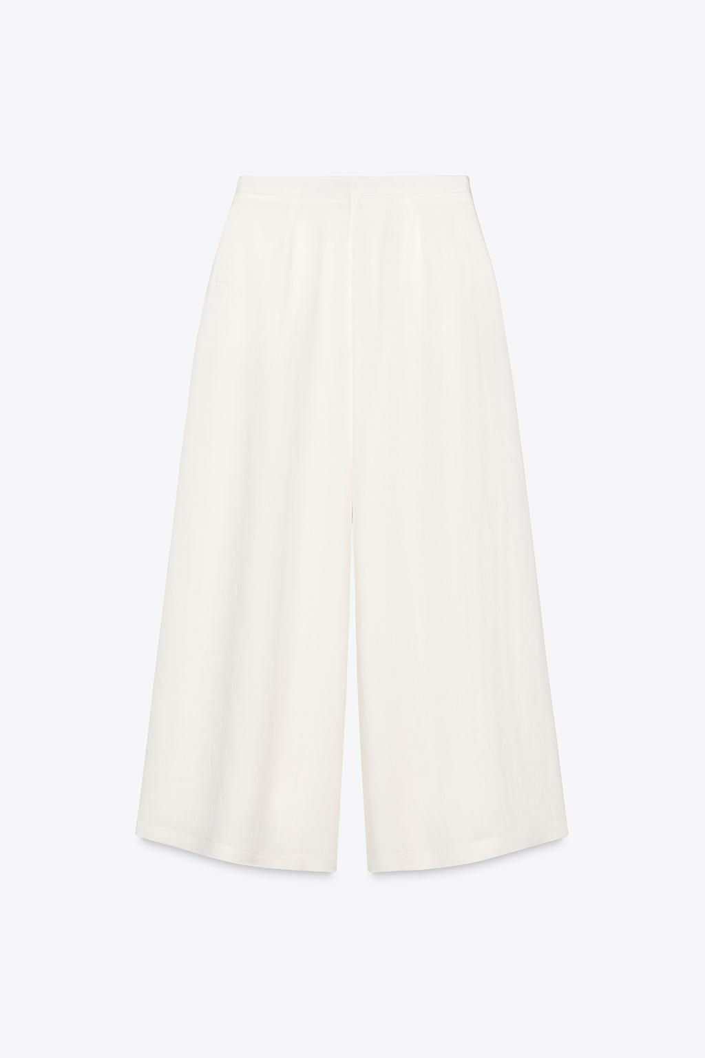 WIDE-LEG DARTED TROUSERS - Zara фото 5