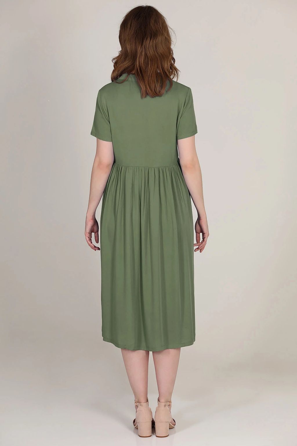 Платье летнее темно-зеленое - Almond фото 4